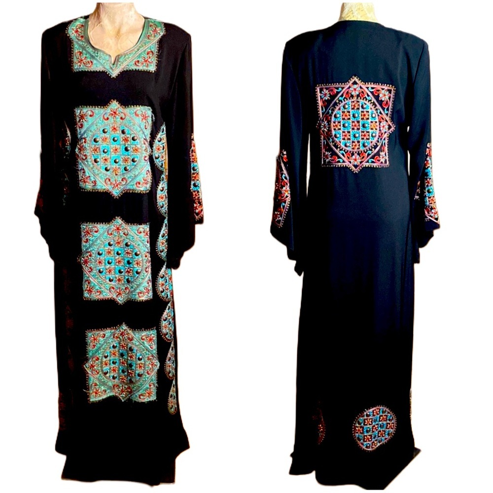 Exotic & Beautiful unbranded long maxi Kaftan Caftan embellished Boho Dress